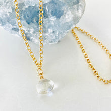 Load image into Gallery viewer, Rutilated Quartz Drop Necklace -15&quot;
