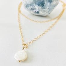 Load image into Gallery viewer, Organic Freshwater Pearl Necklaces - 18&quot; - 36&quot; Etched Round Chain
